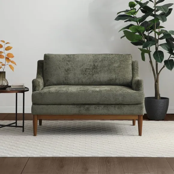 Zella Olive Chenille 2 Seater Sofa 2