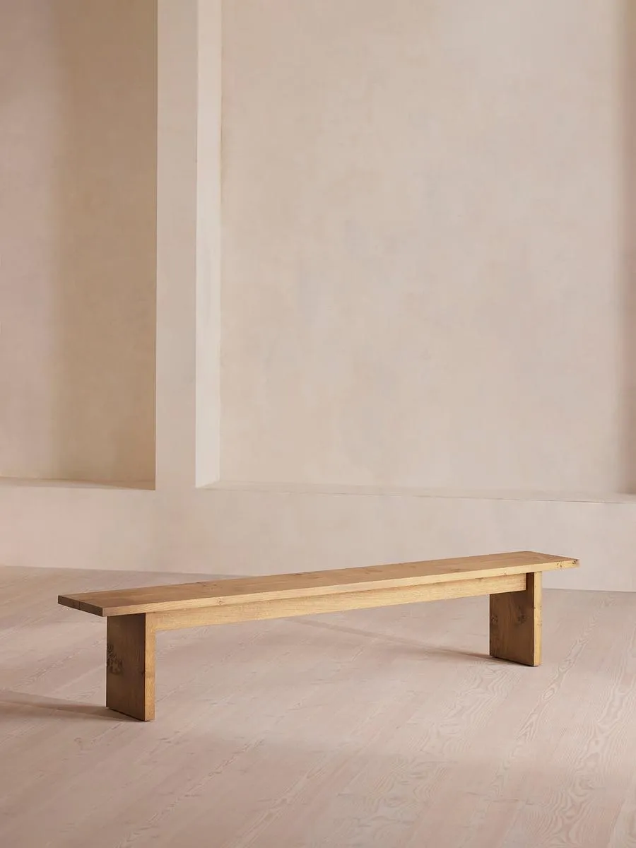 Calne Bench, Golden Oak, 240cm