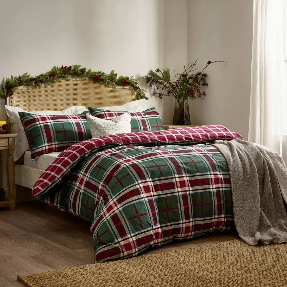 Wylder Braemar Check 100% Brushed Cotton Duvet Cover Set 1