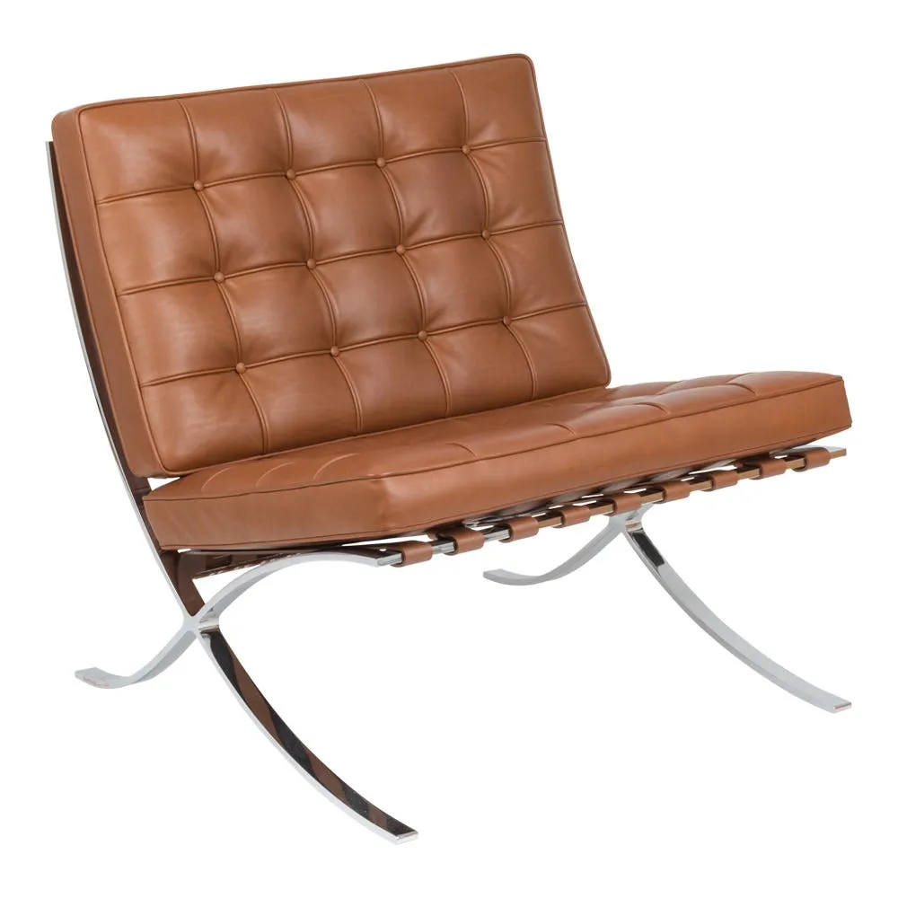 Knoll Barcelona Relax Chair in Venezia Cognac Leather 2