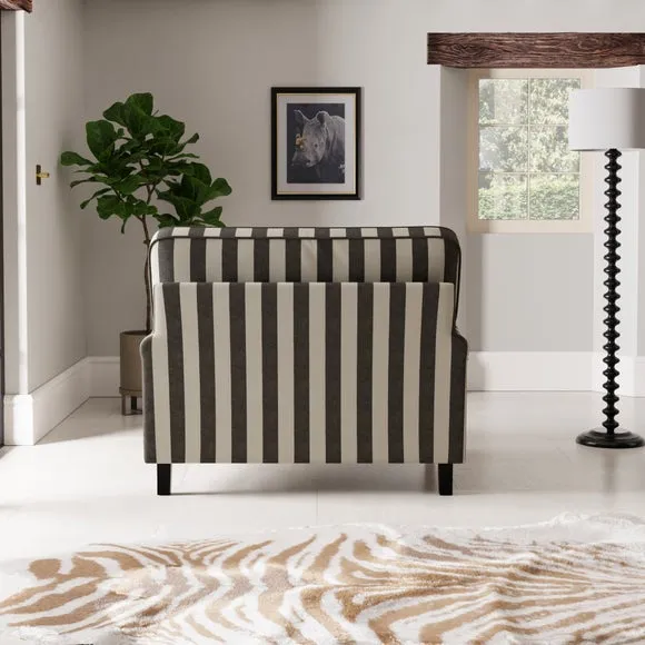 Beatrice II Woven Stripe Snuggle Chair 2