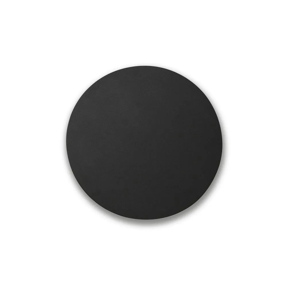 Netlighting Board Led Black Round Flush Wall Lamp 12W 2700K