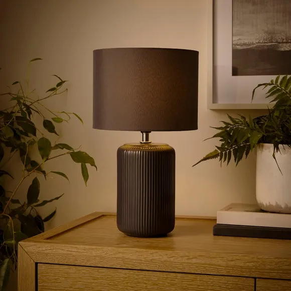 Lea Ribbed Ceramic Table Lamp 2