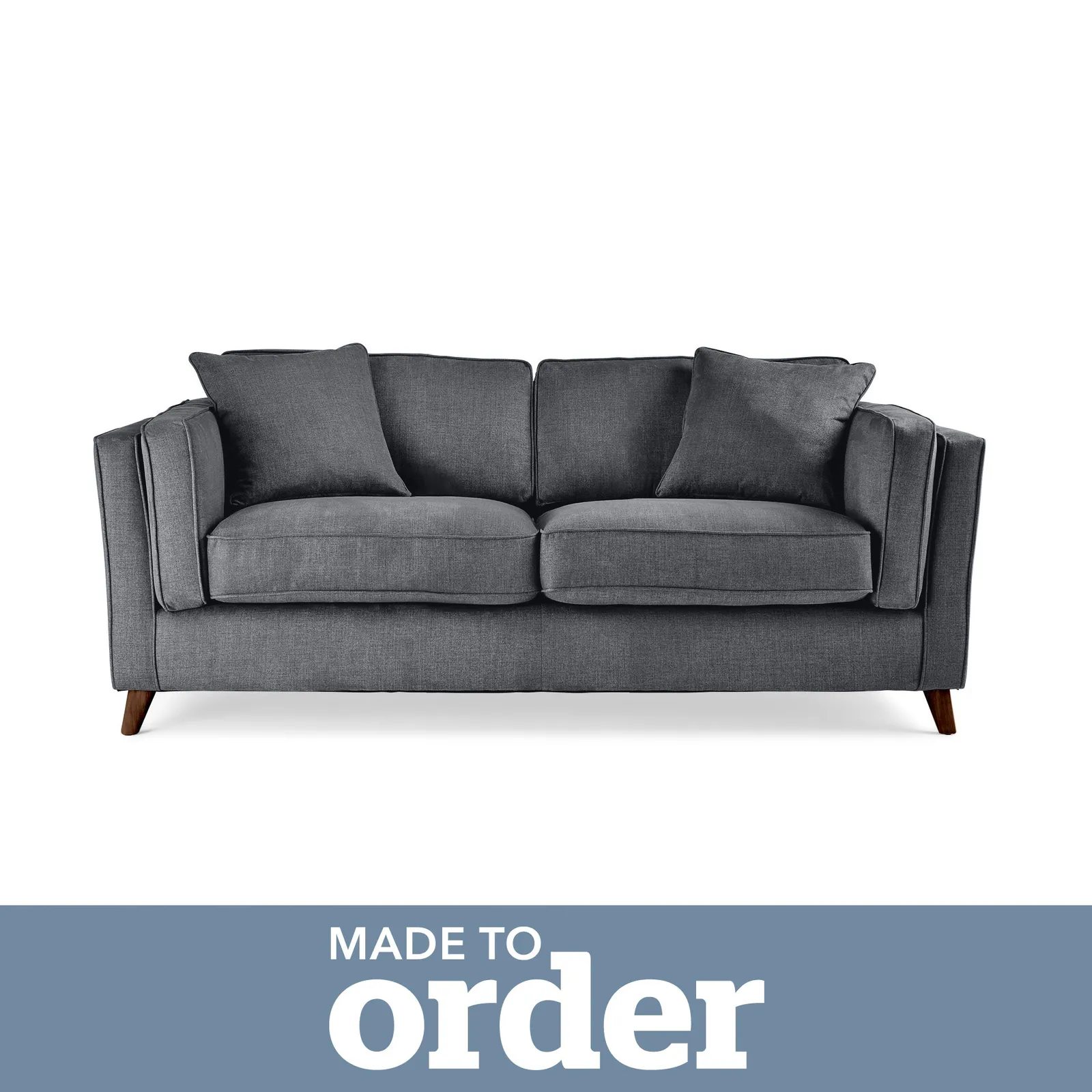 Arabella 2 Seater Sofa Brushed Plain Fabric Brushed Plain Pewter