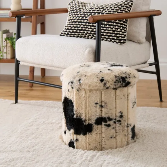 Small Cow Print Ottoman