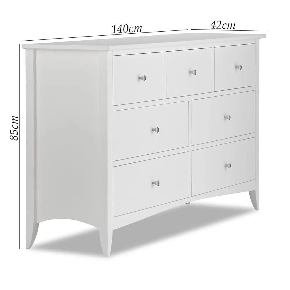 Statement Furniture Edward Hopper 3 Over 4 Chest of Drawers in White 2