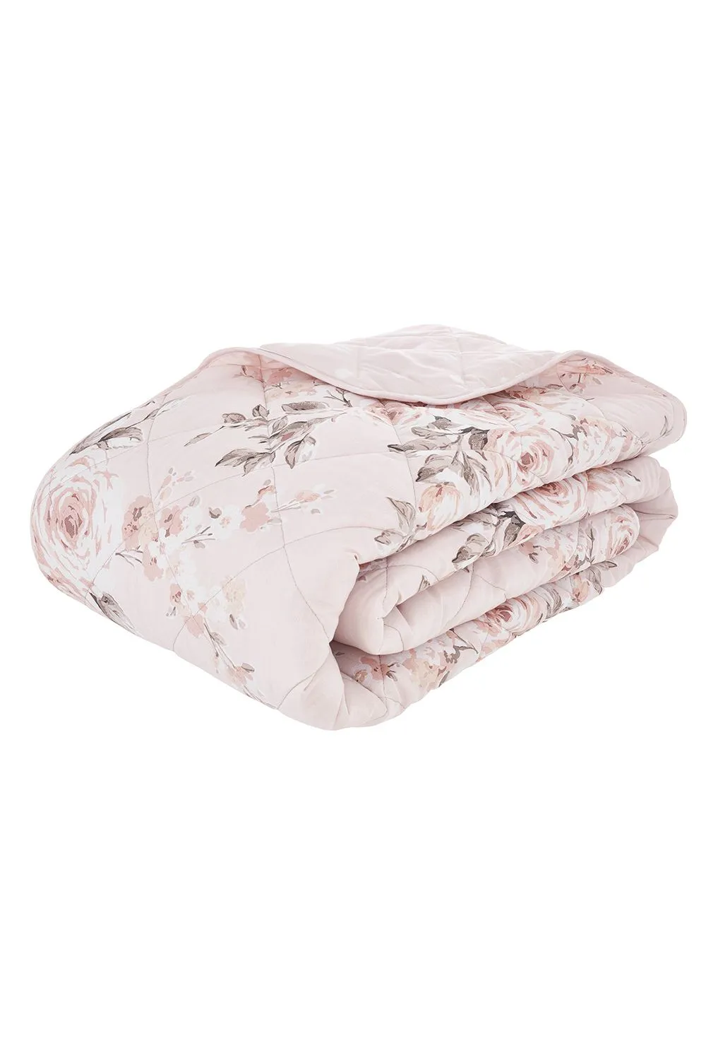 Catherine Lansfield 'Canterbury Floral' Bedspread in Pink
