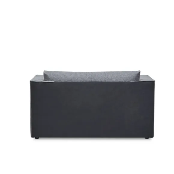 Luna Fabric Grey Compact Double Sofa Bed 4