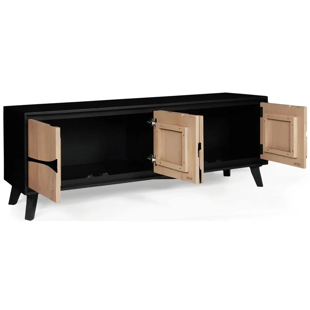 IH Design Dusk Mango Wood Low Board Sideboard Tv Stand in Tan 4