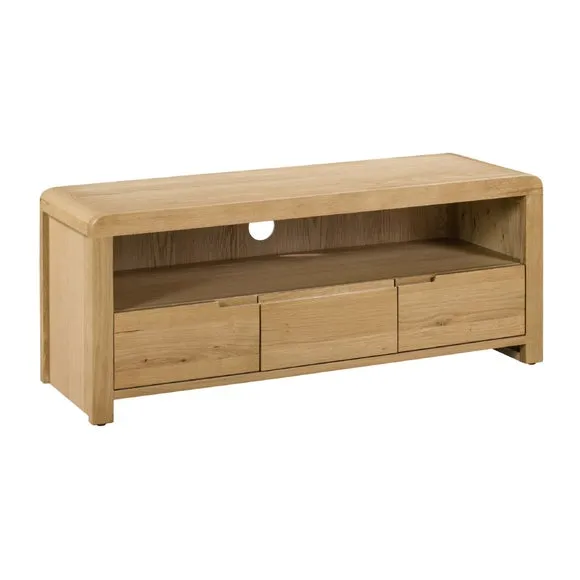 Curve TV Unit, Oak for TVs up to 50" 2