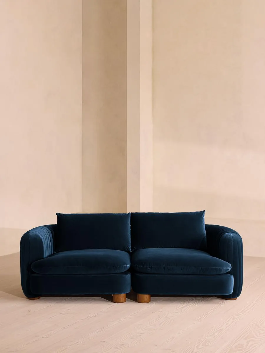 Vivienne Deeper Sit Modular Sofa, Three Seater, Velvet Royal Blue