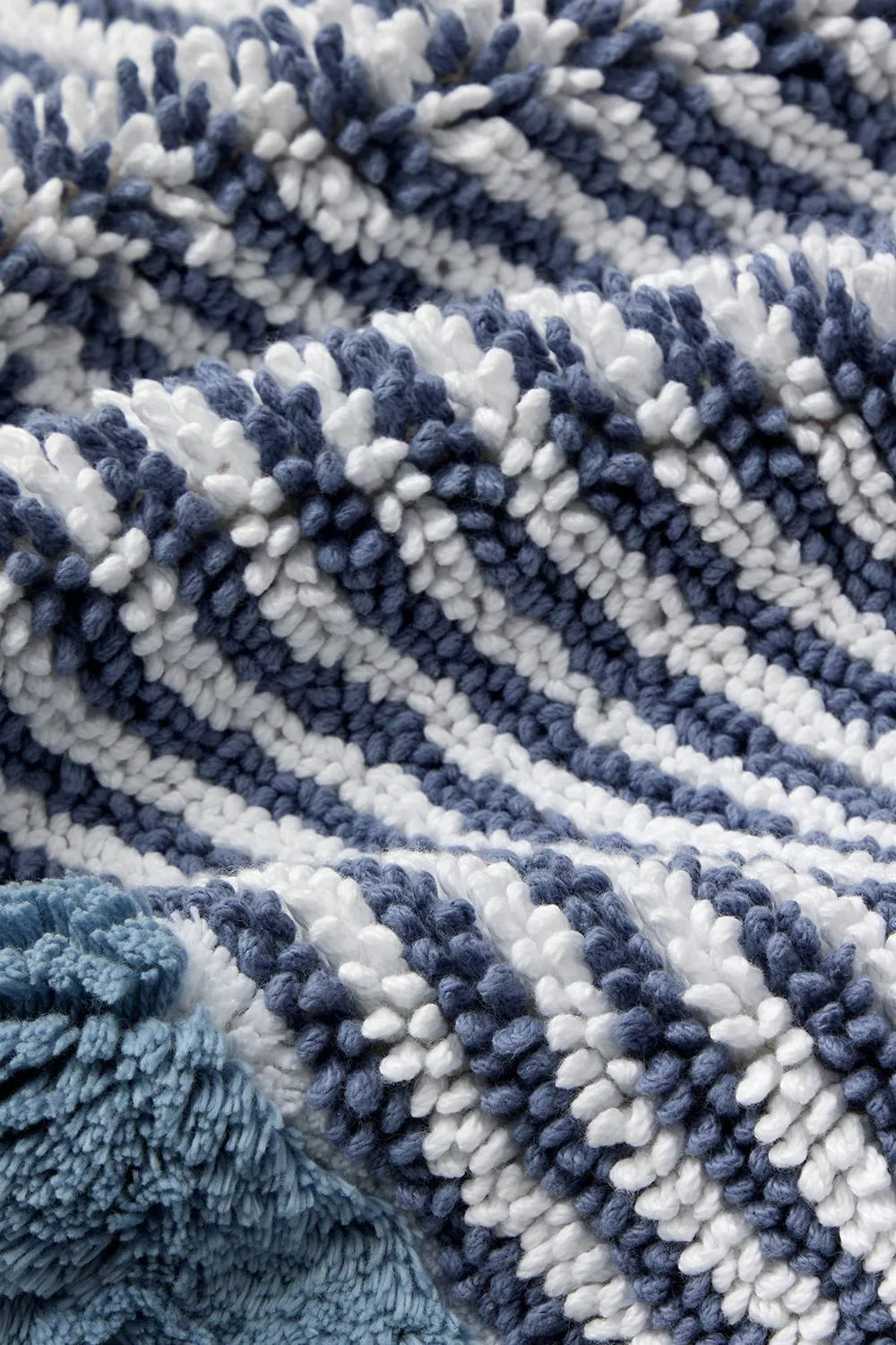 CHRISTY 'Portobello Stripe' Coastal Inspired Bath Rugs in Blue 4