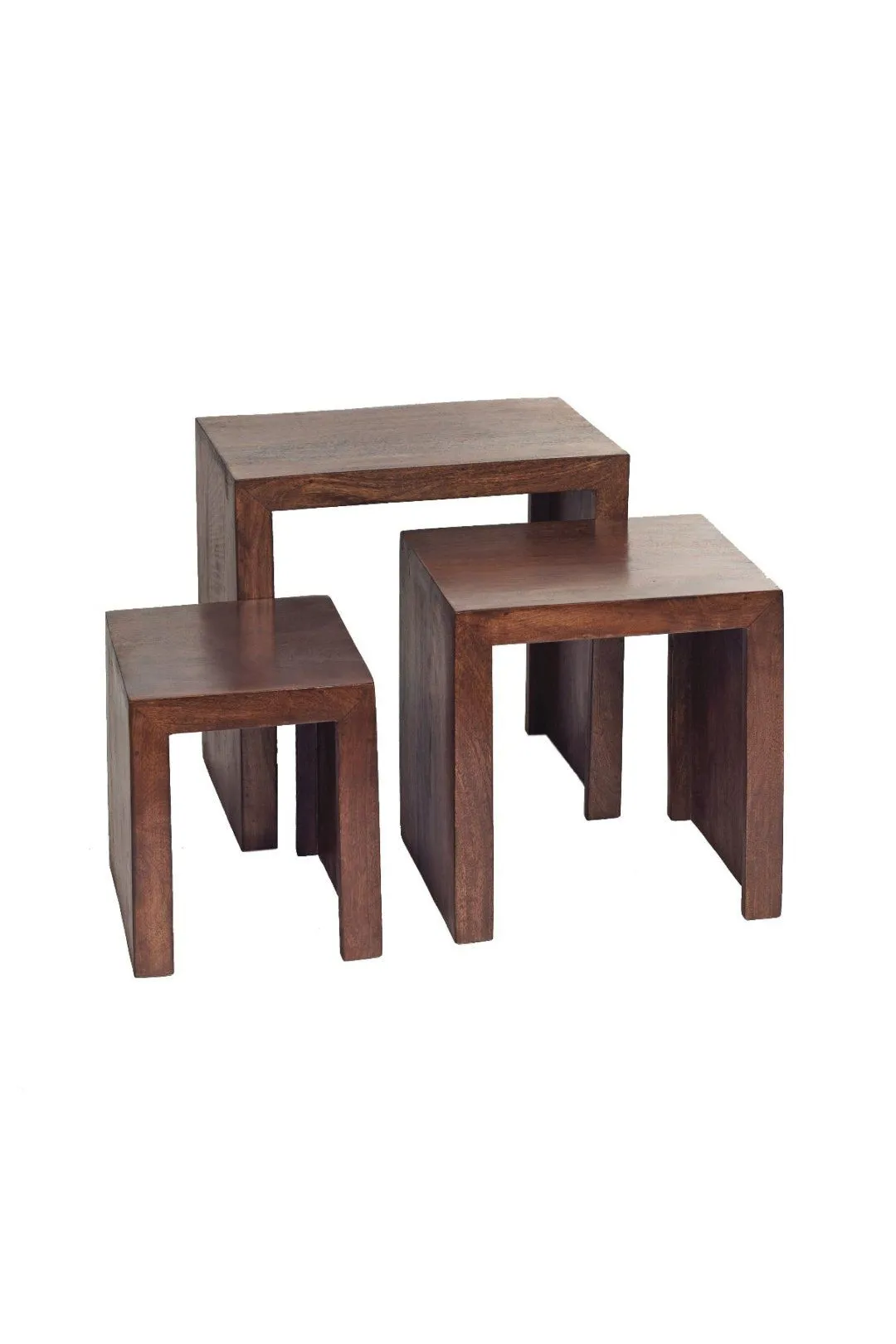 IH Design Duvid Mango Nest of 3 Tables in Brown 4