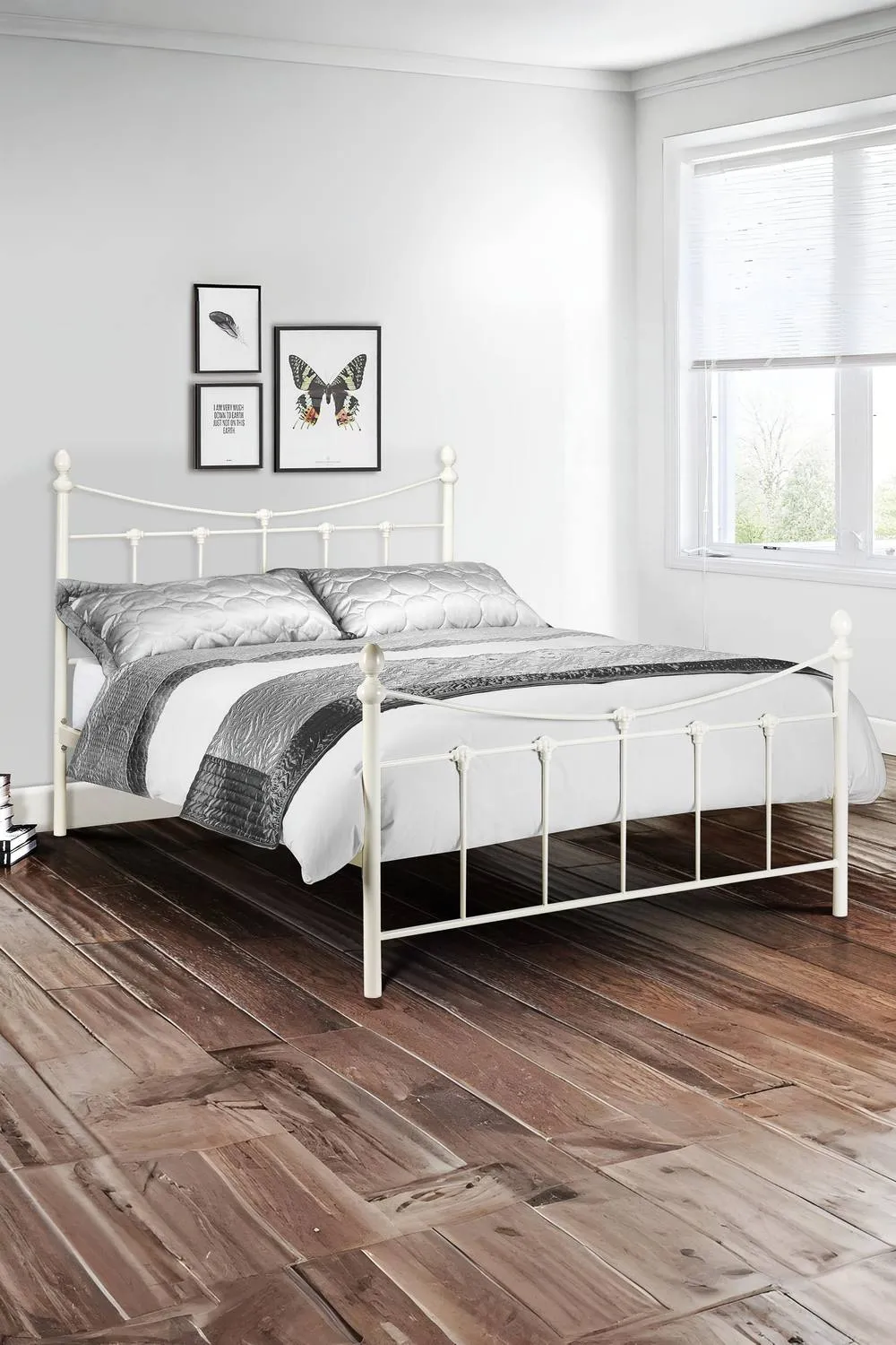 Julian Bowen Rebecca Metal Bed in White 1