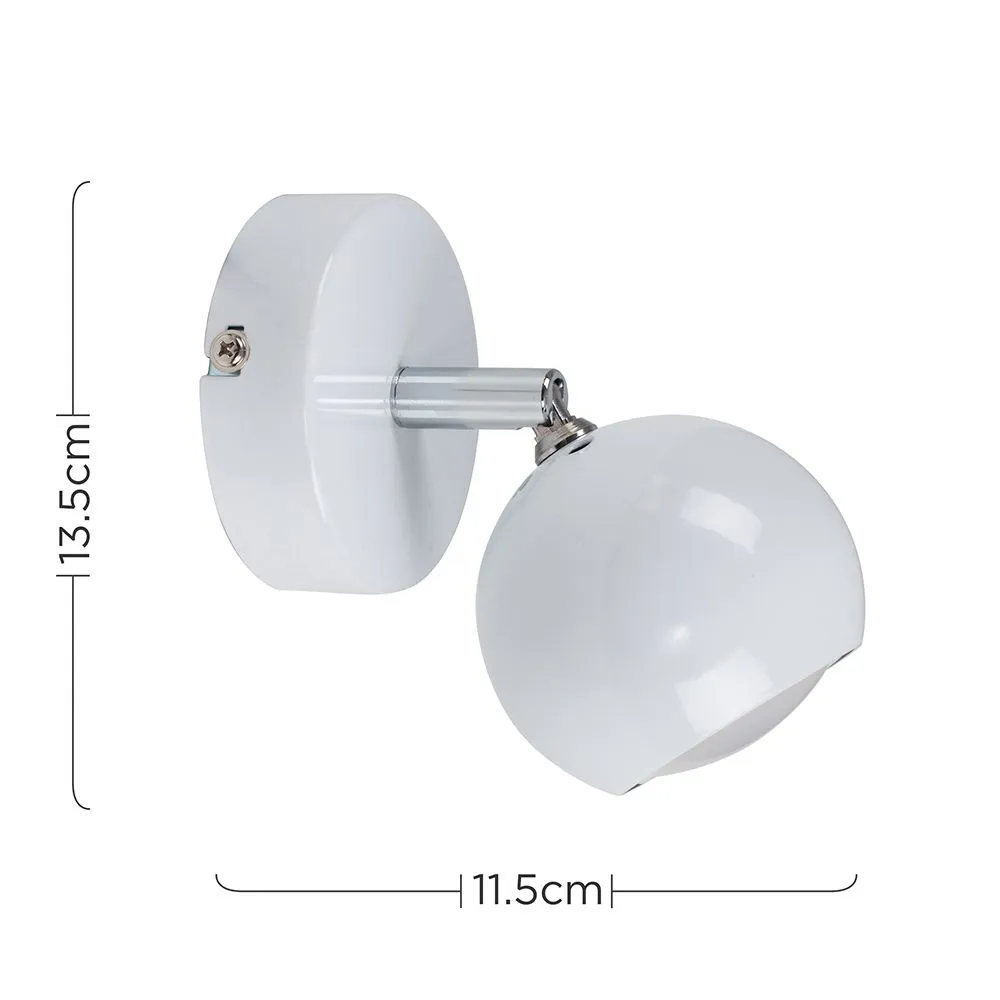 ValueLights Retro Eyeball Spotlight White Indoor Wall Spotlight 5