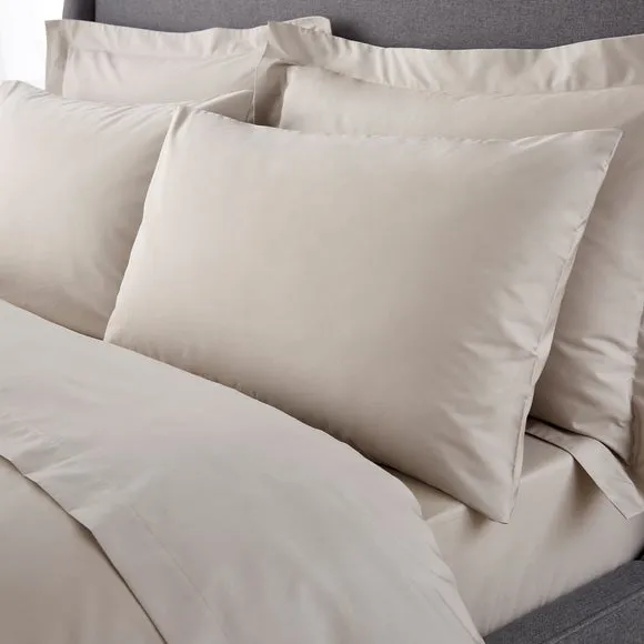 Hotel 230 Thread Count Crisp 100% Cotton Percale Standard Pillowcase Pair