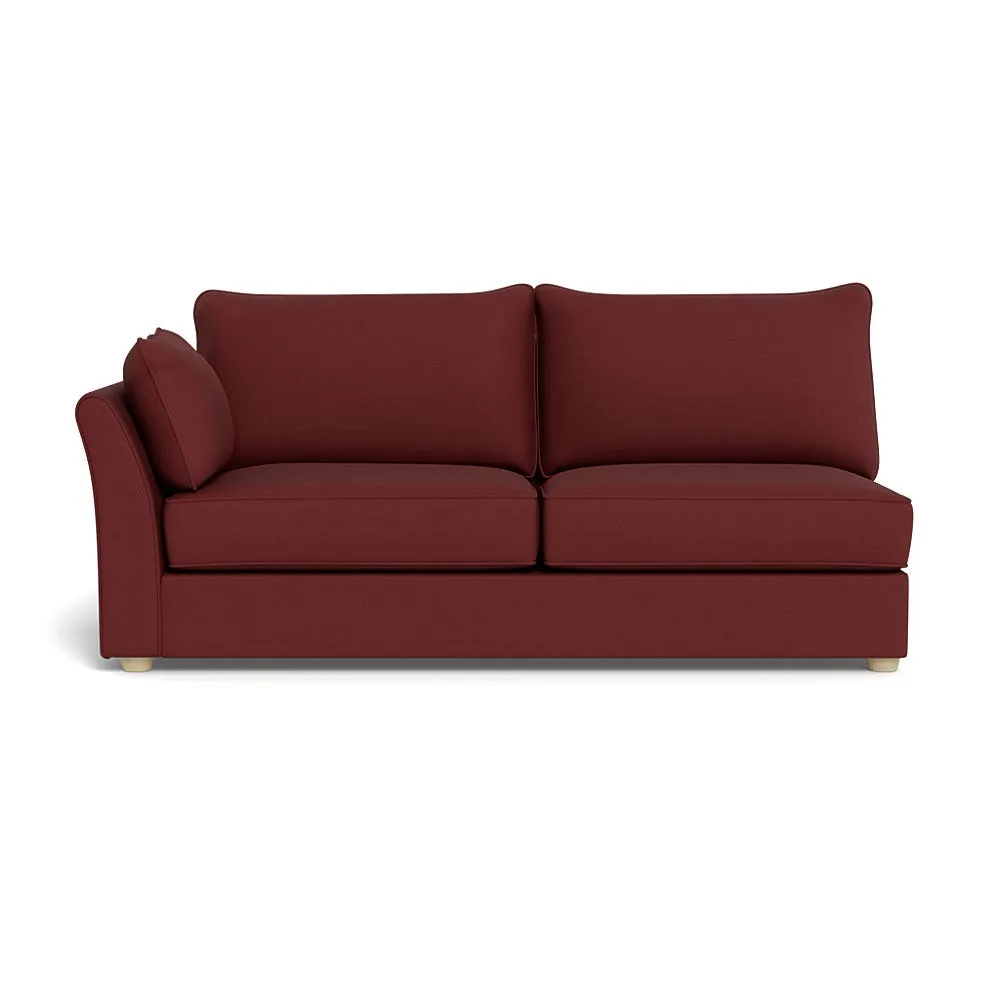 Heal's Tailor Large Left Hand Facing Corner Unit Capelo Linen-Cotton Etruscan Red Natural Feet