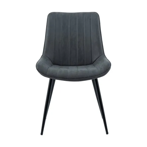 Set of 2 Zion Dining Chairs, Faux Suede 3