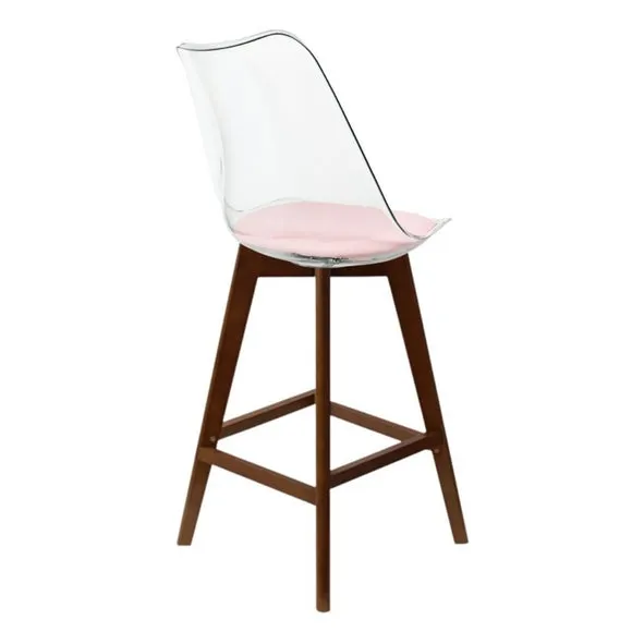 Fusion Living Soho Clear Plastic Bar Stool 5