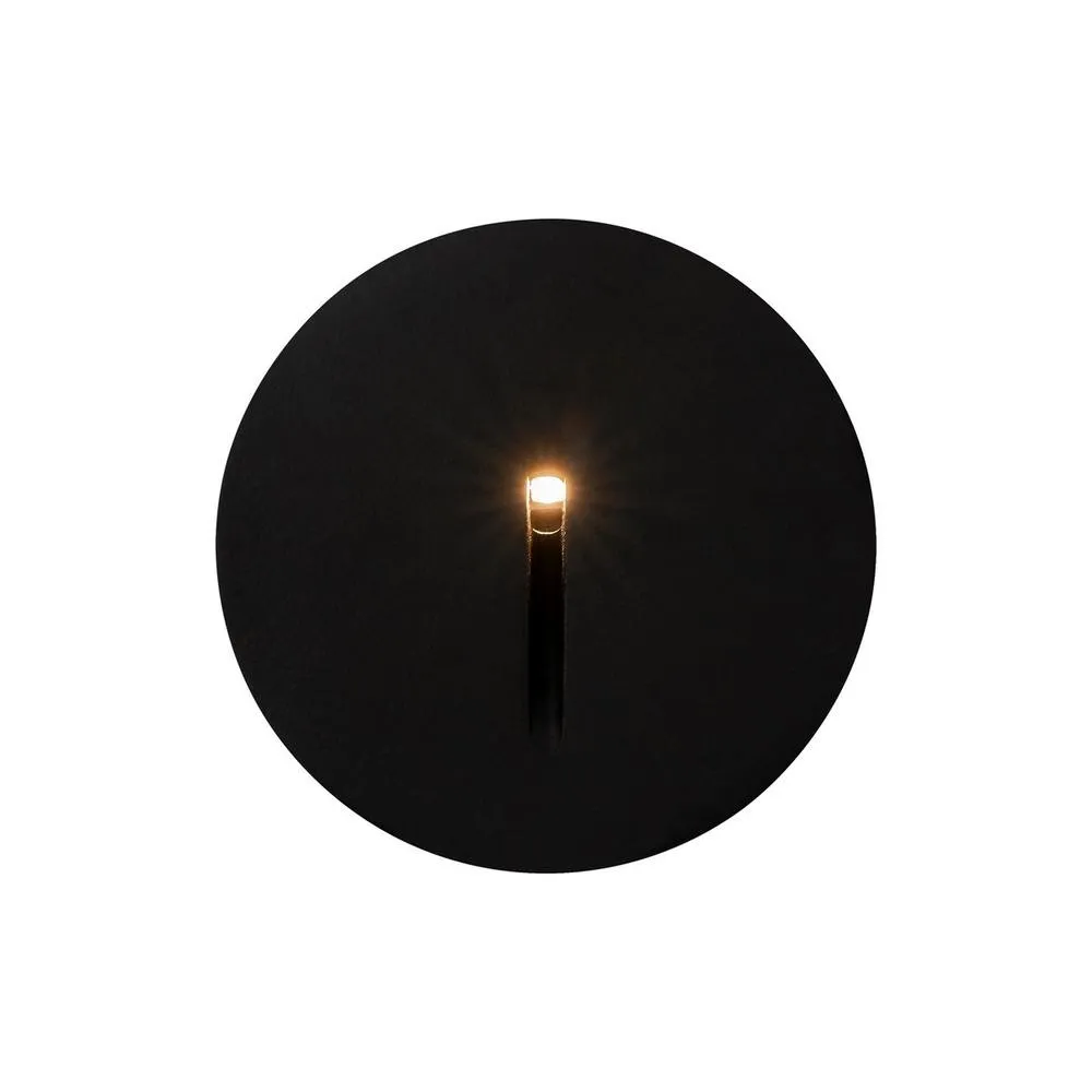 Netlighting Maytoni Lock Recessed Wall Lamp Black 3000K IP54 2