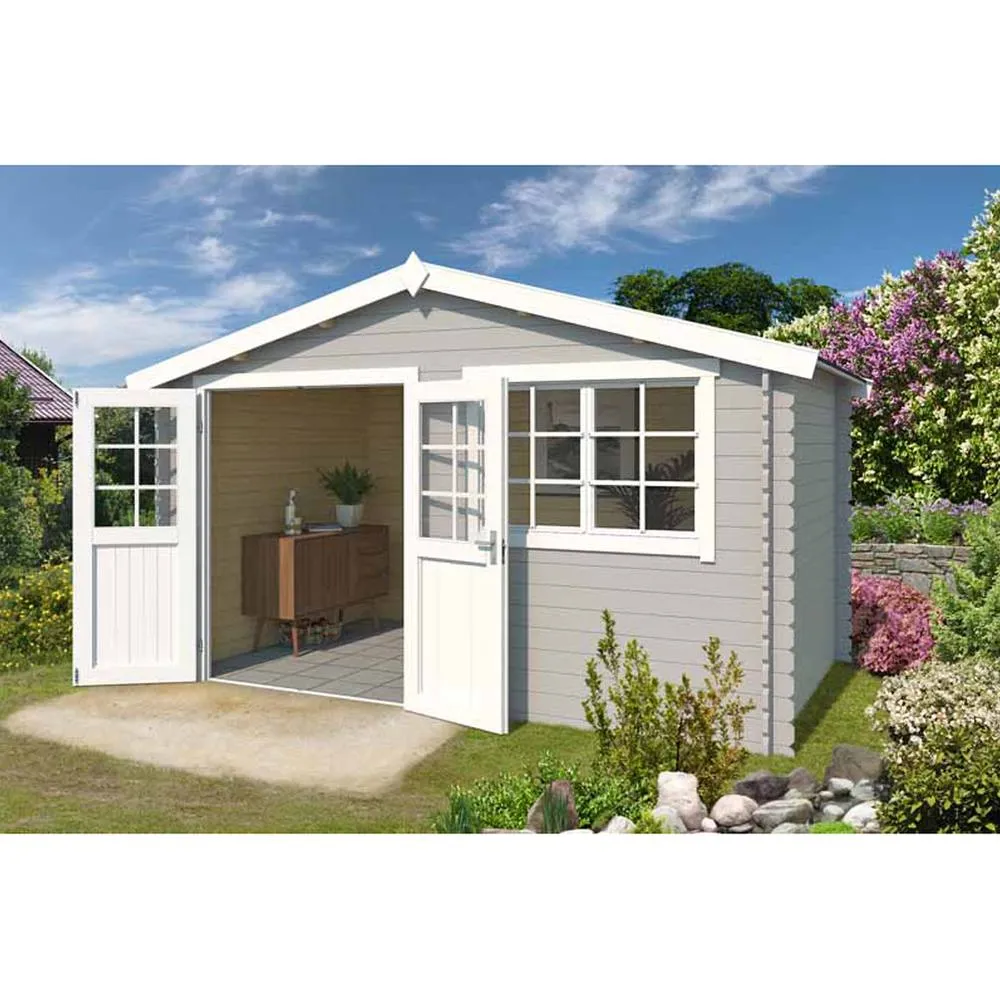 Lasita Maja Ltd Axel 230-Log Cabin, Garden Room, Home Office - L415.1xW250xH245.1 cm in Light Brown 4