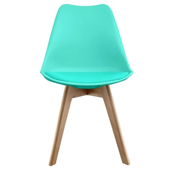 Fusion Living Soho Plastic Dining Chair with Squared Legs 3