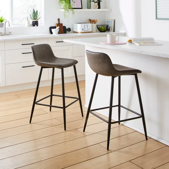 Jayden Counter Height Bar Stool, Faux Leather 1