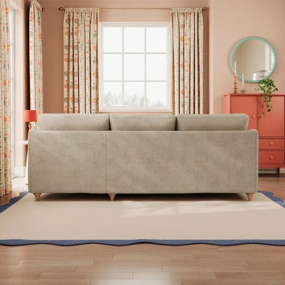Hattie Tonal Plush Chenille Corner Chaise Sofa 4