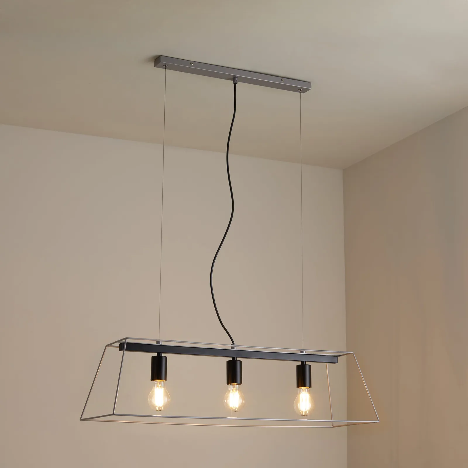 Nella 3 Light Silver Diner Ceiling Fitting Silver
