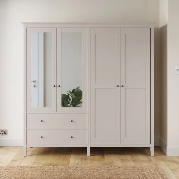 Lynton Mirrored 4 Door Wardrobe 1