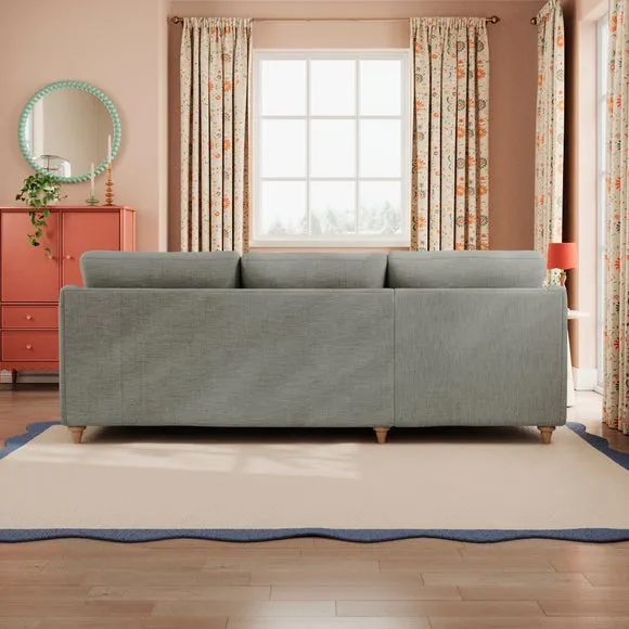 Hattie Slub Faux Linen Corner Chaise 4