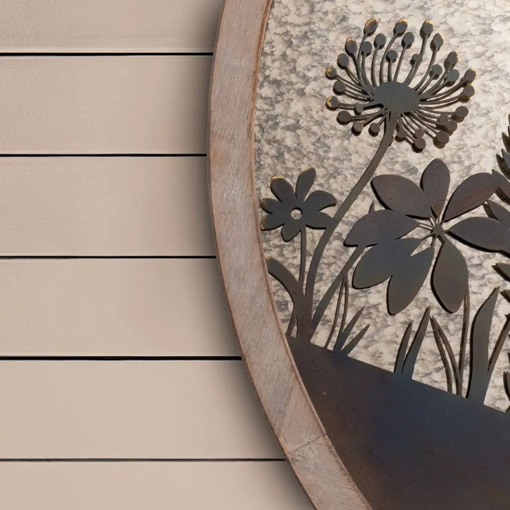 Voyage Maison Fleur Et Faune Circle Antique Mirror in Beige 3