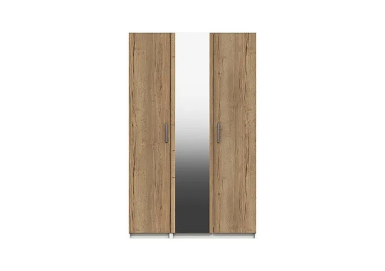 Waterloo 3 Door Wardrobe with Mirror - White