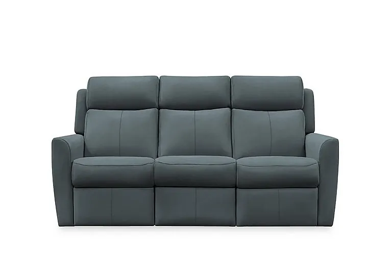 Wren 3 Seater Leather Recliner Sofa with Headrests and Power Lumbar
