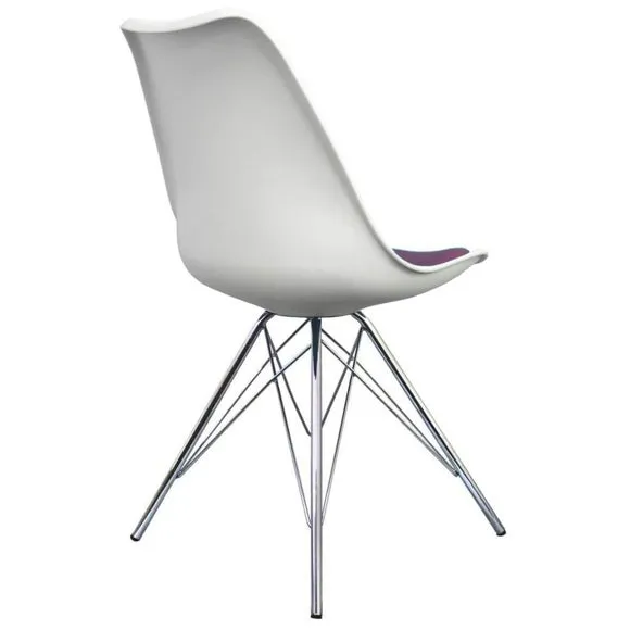 Fusion Living Soho White Plastic Dining Chair 5