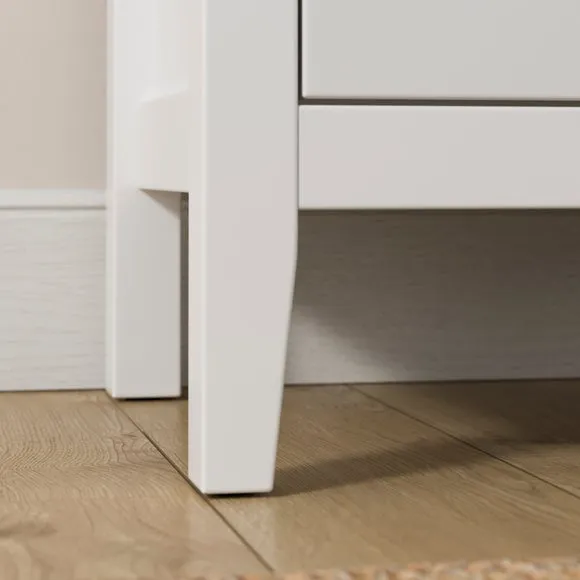 Lynton Tall Small 5 Drawer Chest, White 5