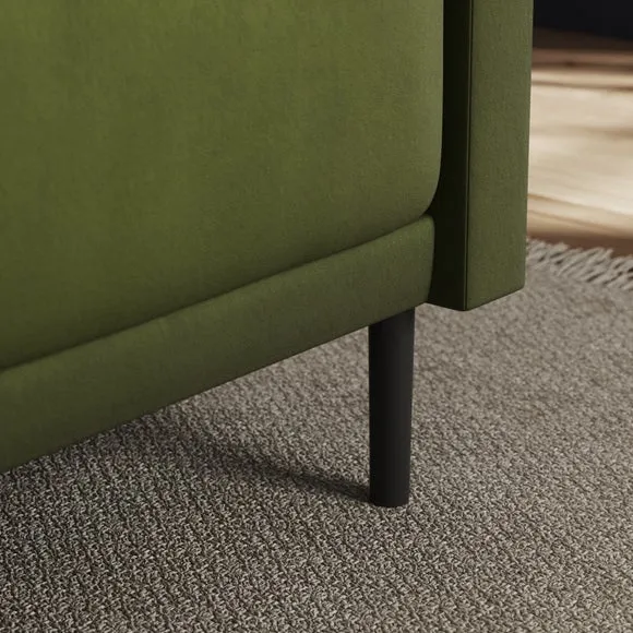 Amali Corner Dining Bench, Matte Plush Velvet 4