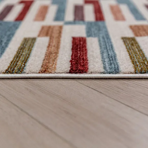Shuffle Geometric Check Rug 4