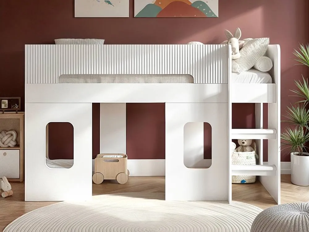 Flair Lino Playhouse Mid Sleeper Bed in White 2