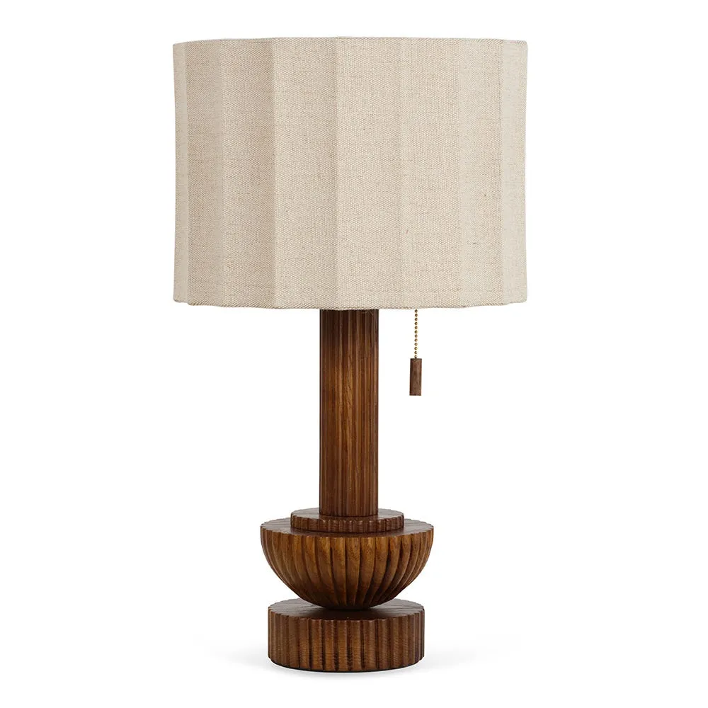 Heal's Herrick Table Lamp Walnut Finish 2