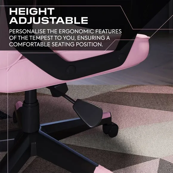 X Rocker Tempest Pink & Grey Office Gaming Chair 6