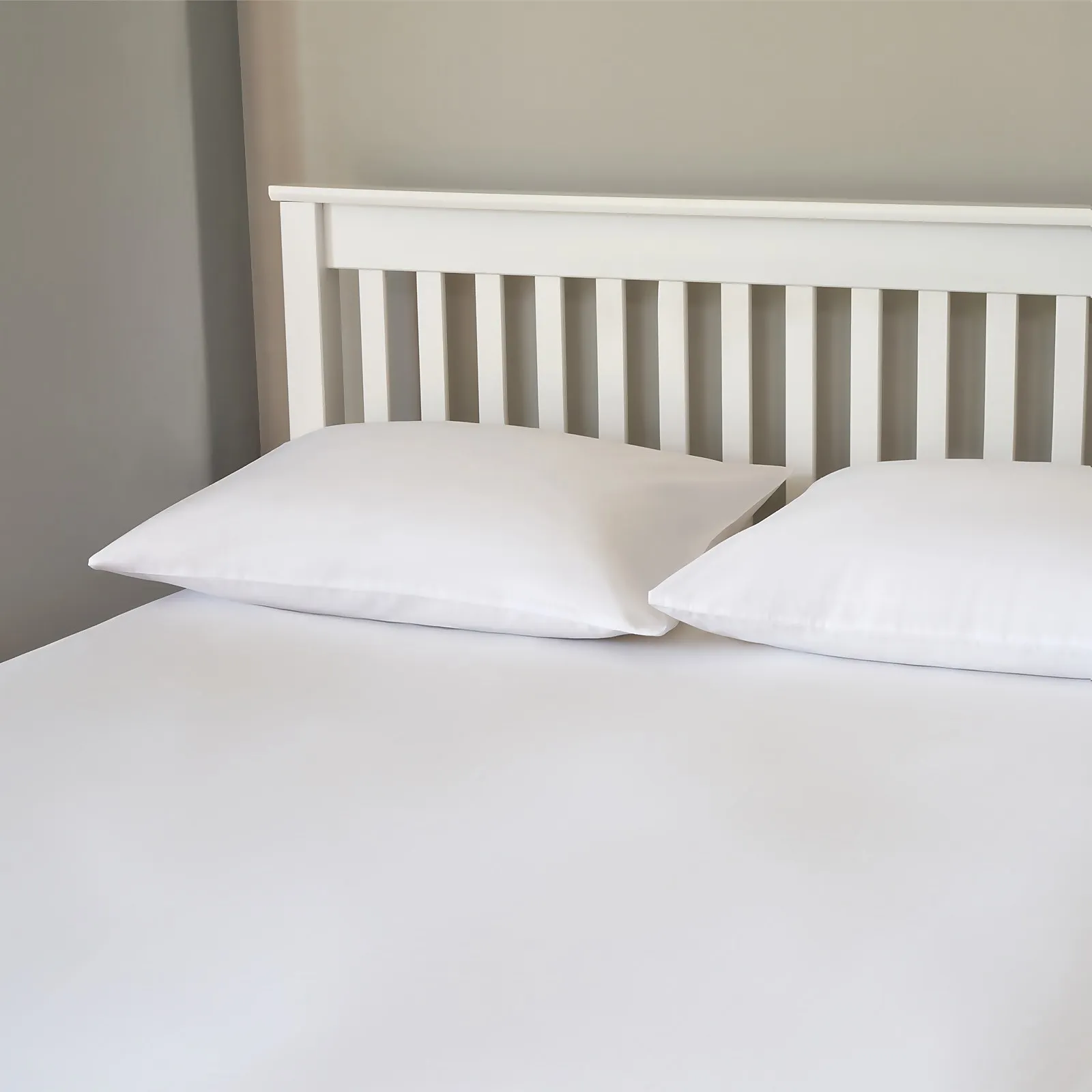 The Willow Manor 100% Cotton Percale King Fitted Sheet - Optic White