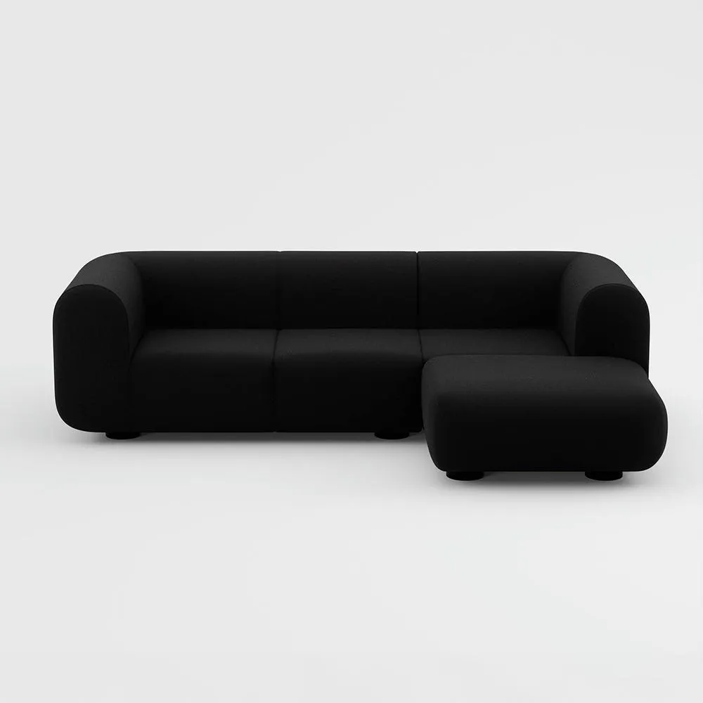 Tom Dixon Plump Corner Sofa Config 5 Hallingdal 0190 Black Legs 2