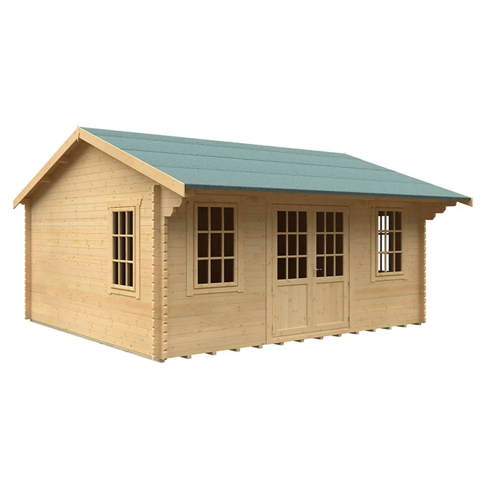 Buttercup Farm 18x16 The Dalton 44mm Cabin - L535 x W475 x H313.9 cm in Natural 1