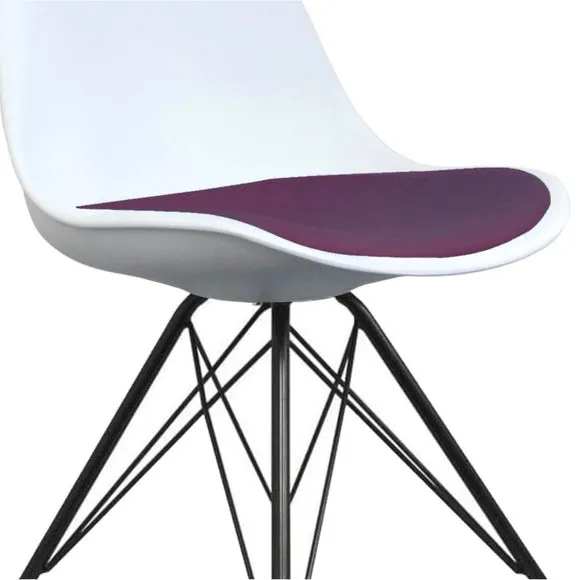 Fusion Living Soho White Plastic Dining Chair 6
