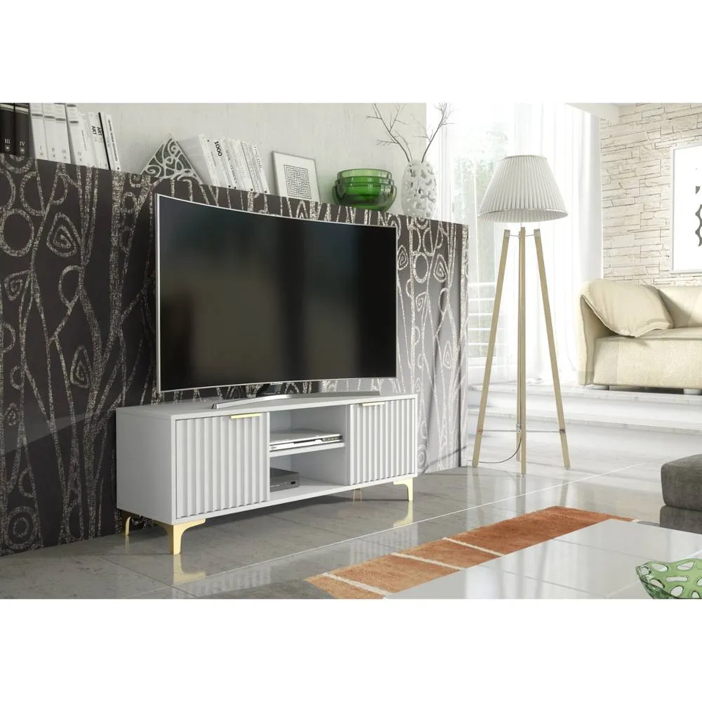 Creative Furniture Tide Crest TV Unit 120cm - White & Gold 2