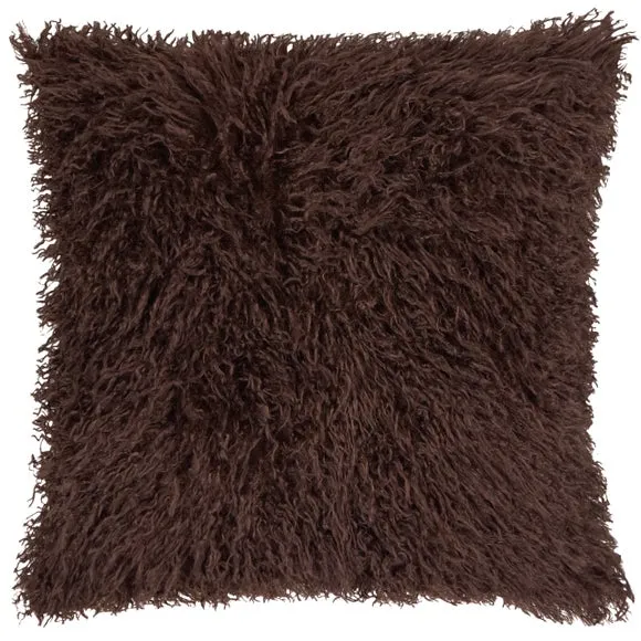 Furn Rowan Faux Fur Cushion Chocolate 50 X 50Cm, Brown 3