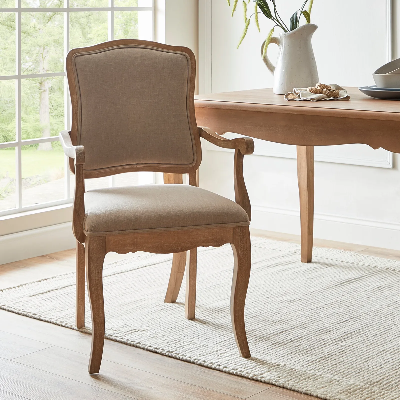 Giselle Carver Dining Chair Natural
