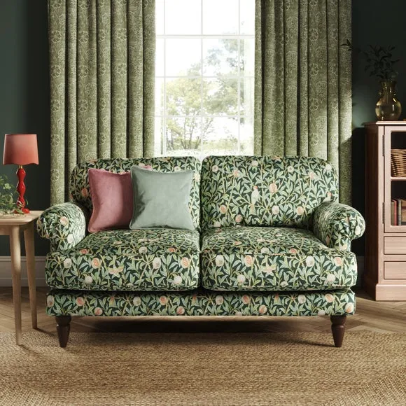 Jolene William Morris Bird & Pomegranate Print Velvet 2 Seater Sofa