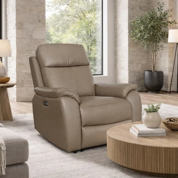 Aspire Kingsmere Leather Power Recliner Armchair